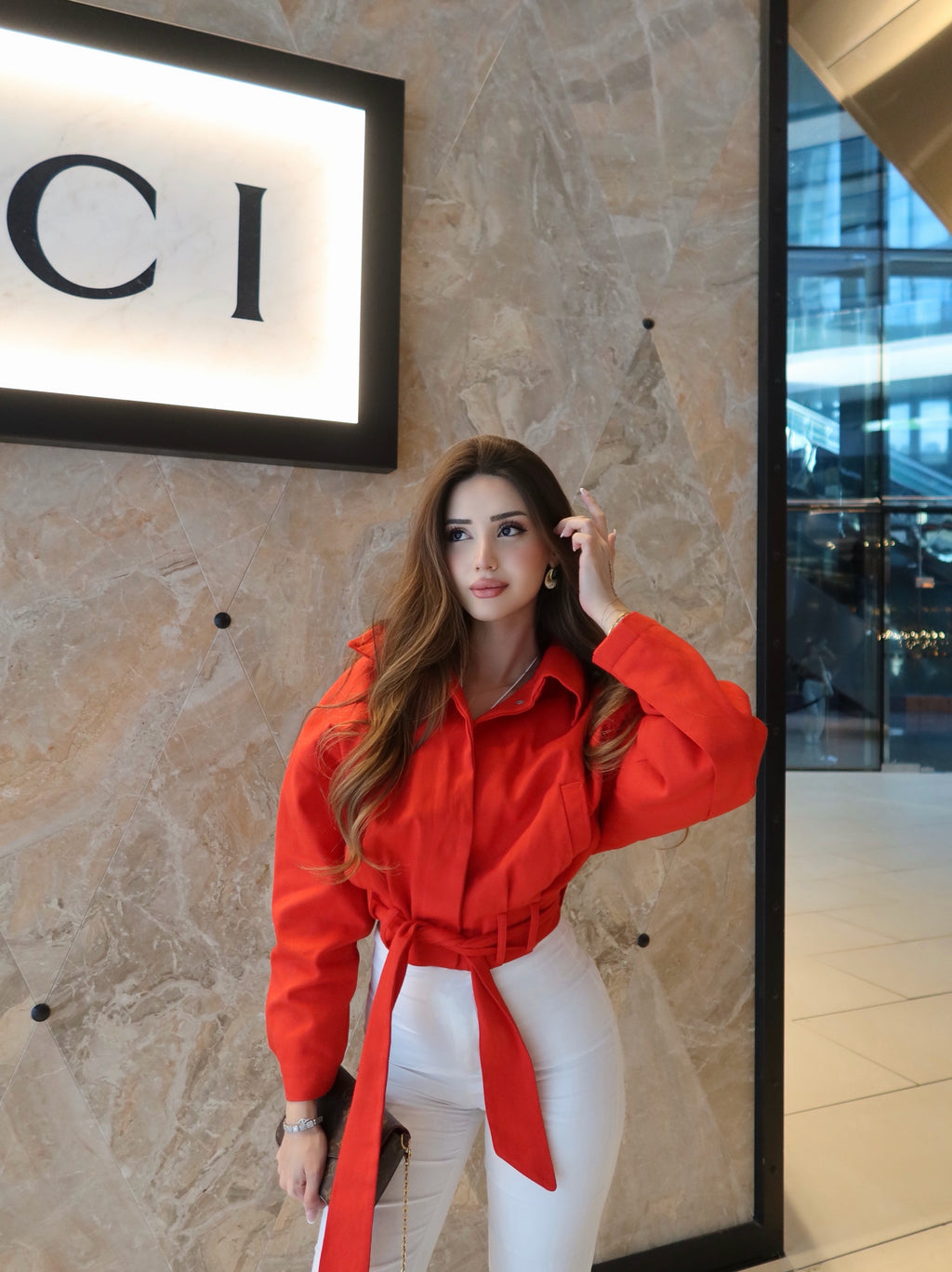 Kuşaklı Gabardin Ceket