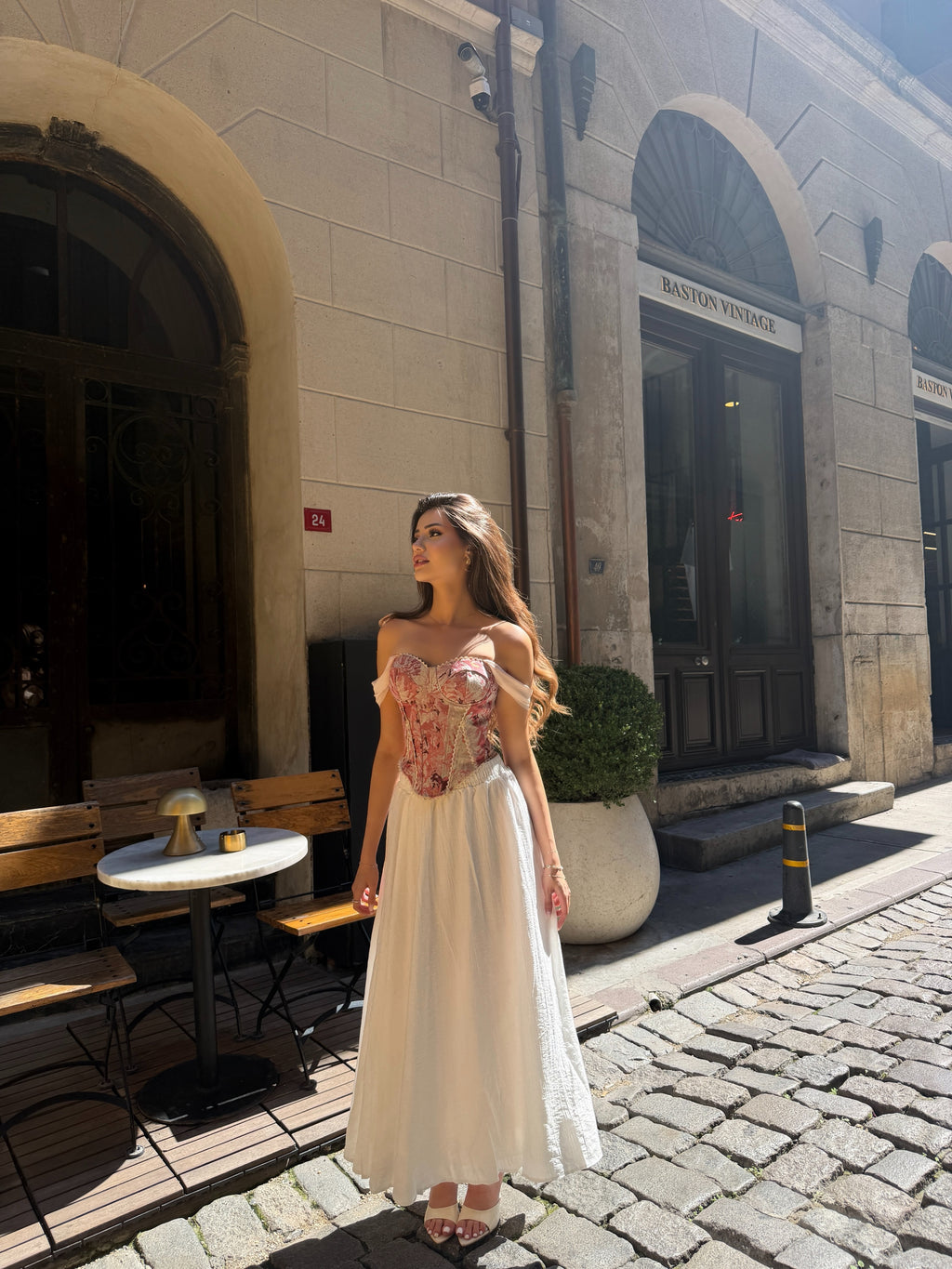 Vintage Desenli Korse