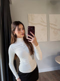 Önü Büzgülü Boğazlı Body