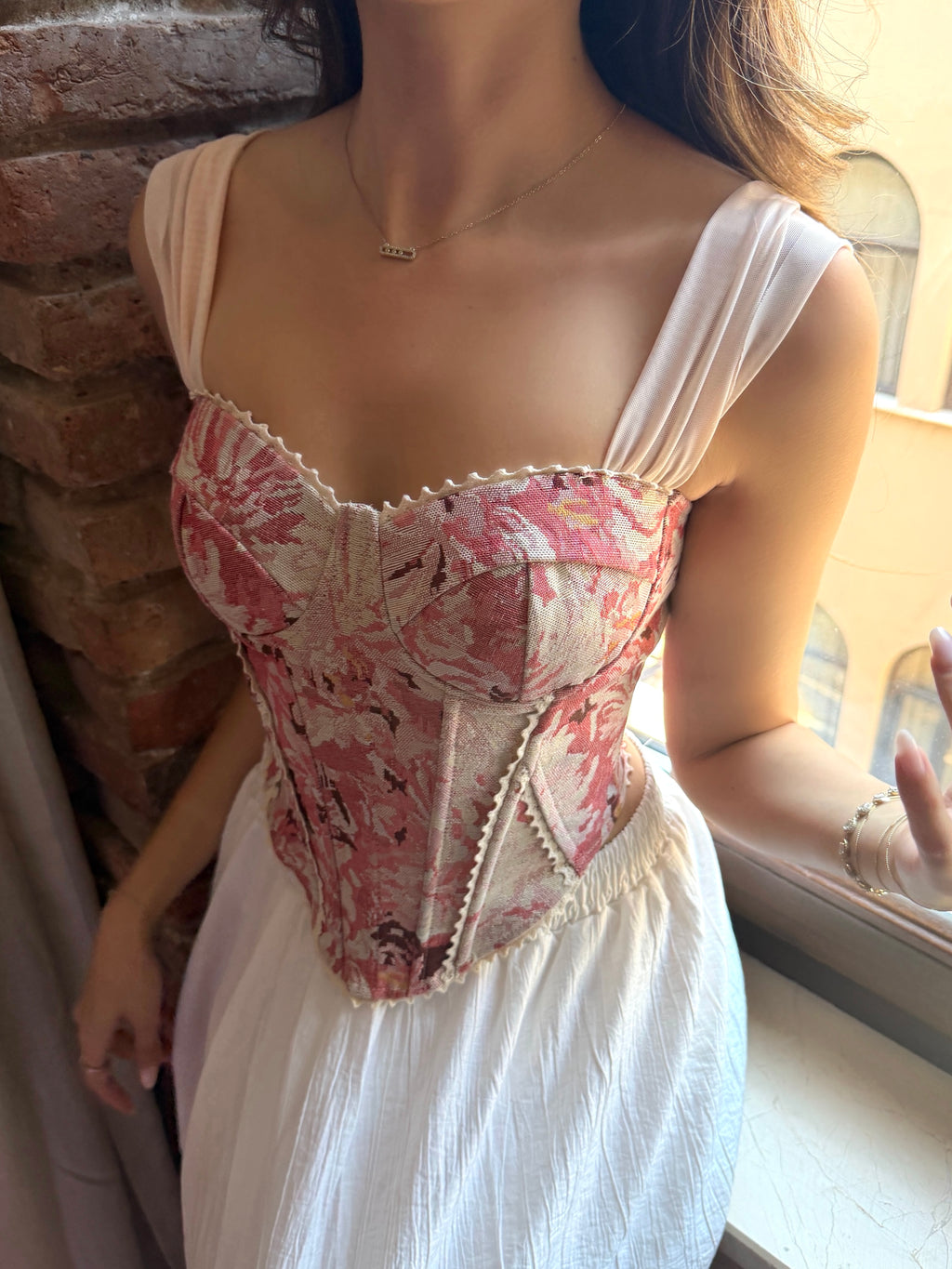 Vintage Desenli Korse